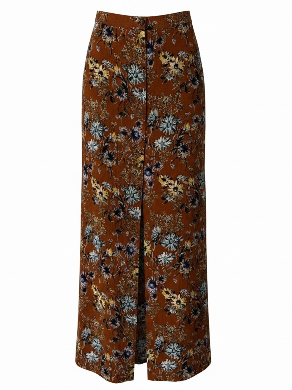 Blue Life maxi skirt floral button front